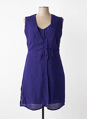 Robe courte sans manche sans manche violet SEVENTY femme