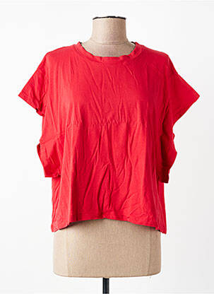 T-shirt stretch manches courtes rouge VICBEE femme
