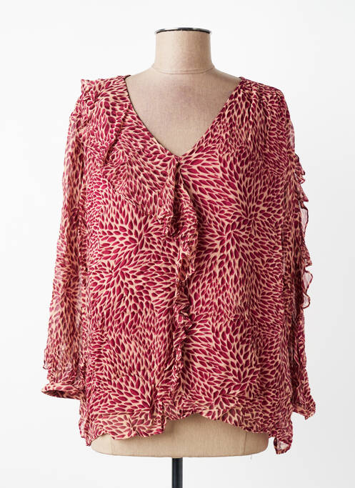 Blouse poignets boutonnés avec fente manches longues rose BA&SH femme