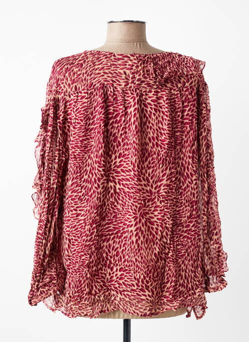 Blouse poignets boutonnés avec fente manches longues rose BA&SH femme