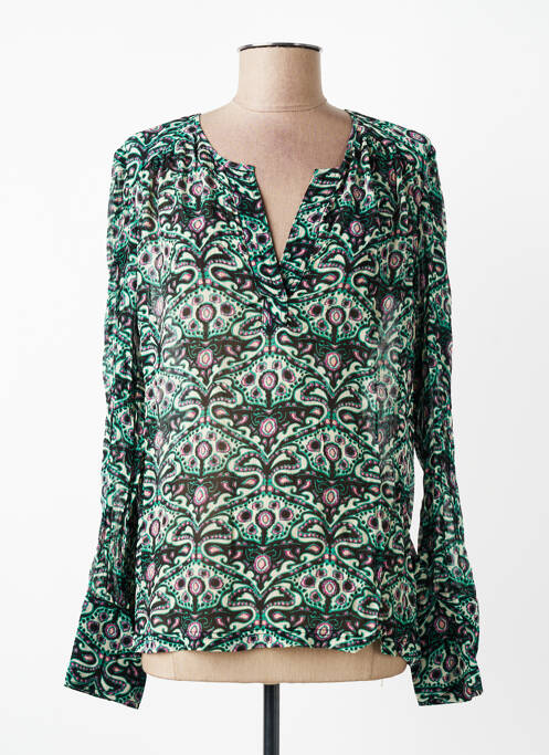 Blouse imprimé fantaisie manches longues vert BA&SH femme