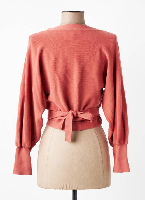 Gilet cache-cœur manches longues rose BA&SH femme