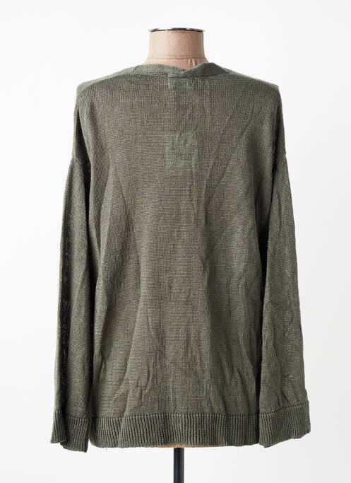 Gilet manches longues stretch vert MAEVY femme