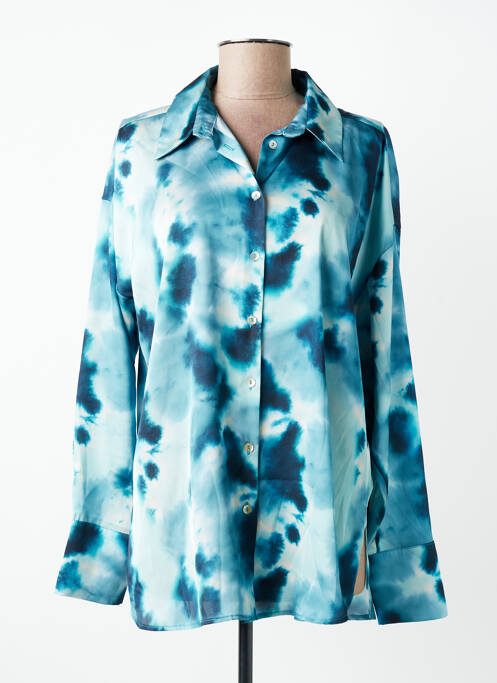 Chemisier coupe fluide manches longues bleu A/W WOMAN femme