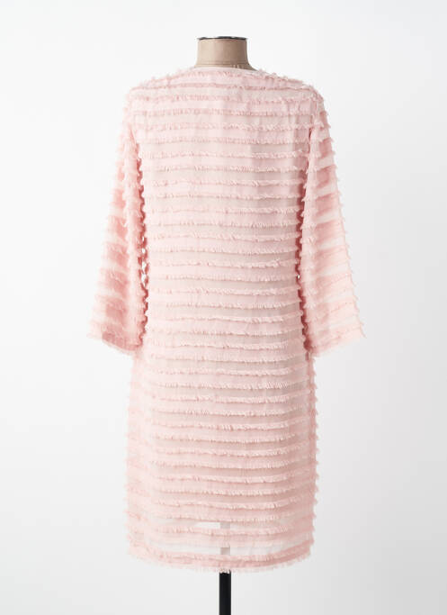 Robe courte manches longues manches longues rose NATHALIE CHAIZE femme