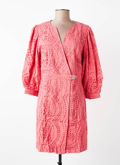 Robe courte manches 3/4 manches 3/4 rose TARA JARMON femme
