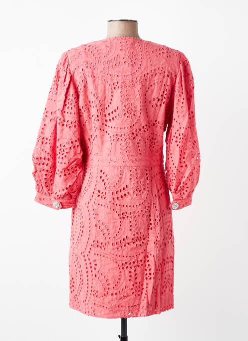 Robe courte manches 3/4 manches 3/4 rose TARA JARMON femme