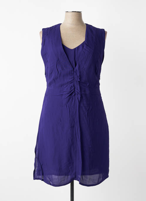 Robe courte sans manche sans manche violet SEVENTY femme