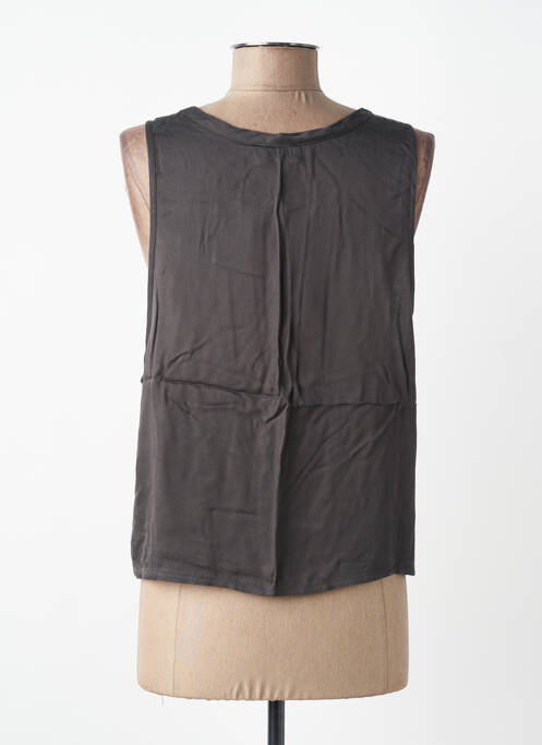 Top coupe fluide sans manche gris MAEVY femme