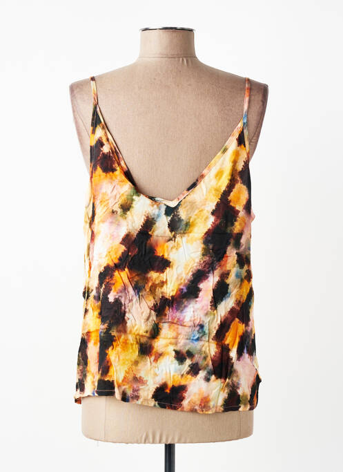 Top coupe fluide fines bretelles orange MAEVY femme