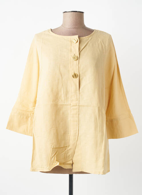 Tunique manches longues tissage crêpe jaune CLP femme