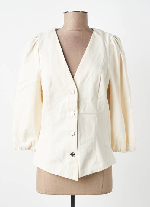 Veste casual coupe cintrée beige FÊTE IMPÉRIALE femme