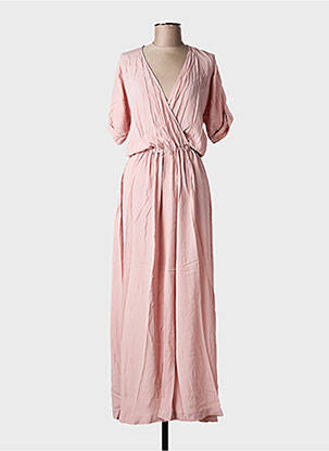 Robe longue manches courtes manches courtes rose 8PM femme