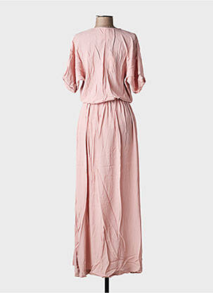 Robe longue manches courtes manches courtes rose 8PM femme