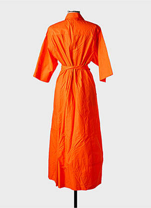 Robe longue manches courtes manches courtes orange SEVENTY femme