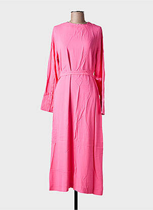 Robe longue manches longues manches longues rose SEVENTY femme