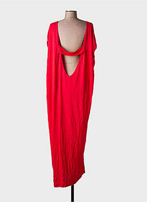Robe longue manches courtes manches courtes rouge MAEVY femme