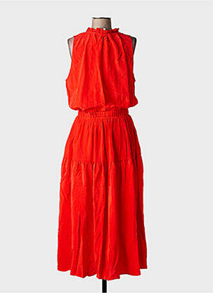 Robe longue sans manche sans manche orange TOUPY femme