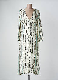 Robe longue manches longues manches longues beige STORIATIPIC femme