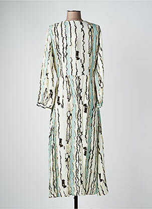 Robe longue manches longues manches longues beige STORIATIPIC femme