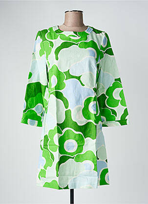 Robe courte manches 3/4 manches 3/4 vert TARA JARMON femme