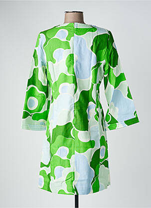 Robe courte manches 3/4 manches 3/4 vert TARA JARMON femme