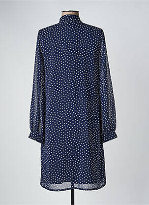 Robe courte manches longues manches longues bleu NATHALIE CHAIZE femme