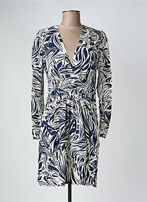 Robe courte manches longues manches longues bleu BA&SH femme