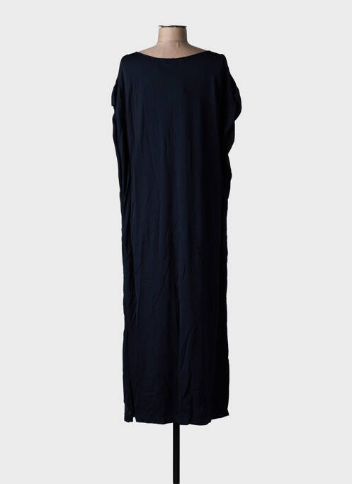 Robe longue tissage crêpe sans manche bleu LIVIANA CONTI femme