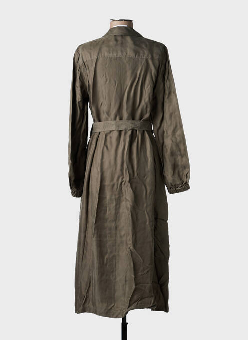 Robe mi-longue manches longues manches longues vert IVI femme