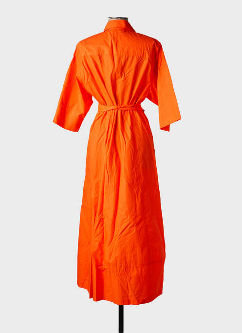 Robe longue manches courtes manches courtes orange SEVENTY femme
