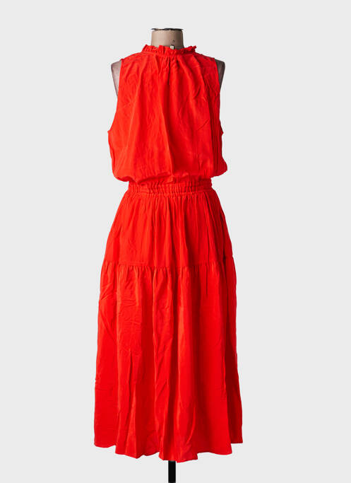 Robe longue sans manche sans manche orange TOUPY femme