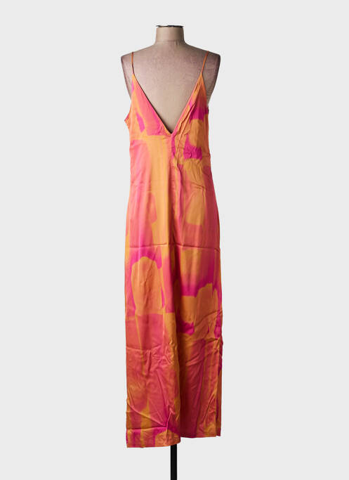 Robe longue coupe cintrée fines bretelles orange FÊTE IMPÉRIALE femme