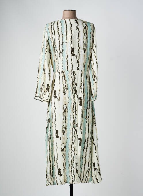 Robe longue manches longues manches longues beige STORIATIPIC femme