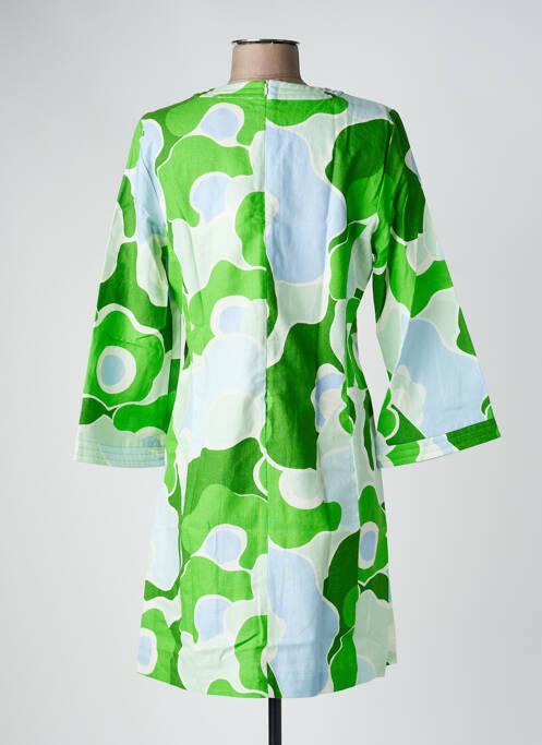 Robe courte manches 3/4 manches 3/4 vert TARA JARMON femme