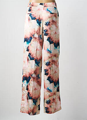 Pantalon droit fermeture zippée sous rabat avec crochet rose EMAROLA & CO femme