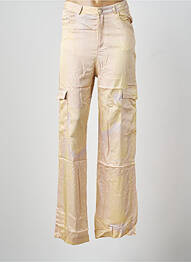 Pantalon cargo coupe droite beige FÊTE IMPÉRIALE femme