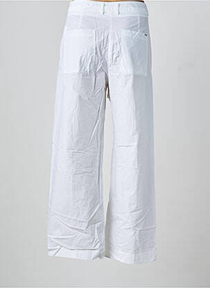 Pantalon flare fermeture zippée sous rabat avec crochet blanc SEVENTY femme