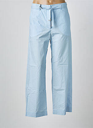 Pantalon flare fermeture zippée sous rabat avec crochet bleu SEVENTY femme