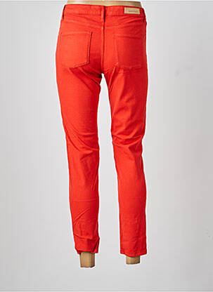 Pantalon 7/8 fermeture zippée sous rabat boutonné orange DENIM STUDIO femme