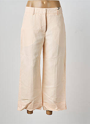 Pantalon 7/8 fermeture zippée sous rabat boutonné rose SEVENTY femme