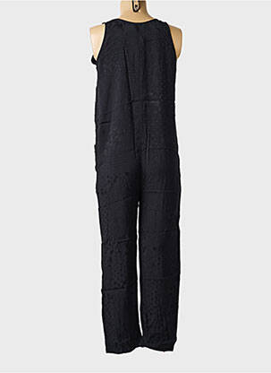 Combi-pantalon fermeture boutonnée sur le devant sans manche noir MAEVY femme
