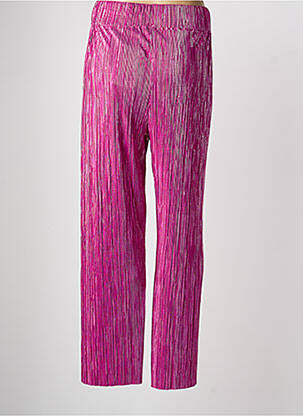 Pantalon droit taille élastique violet FÊTE IMPÉRIALE femme