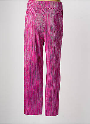 Pantalon droit taille élastique violet FÊTE IMPÉRIALE femme