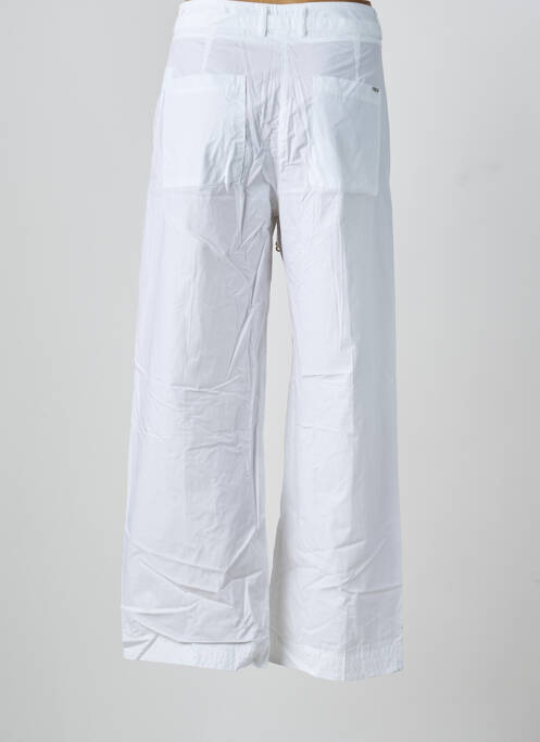 Pantalon flare fermeture zippée sous rabat avec crochet blanc SEVENTY femme