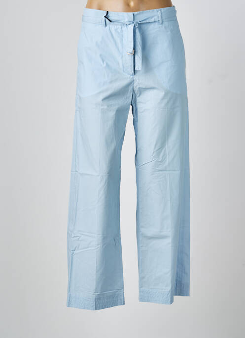 Pantalon flare fermeture zippée sous rabat avec crochet bleu SEVENTY femme