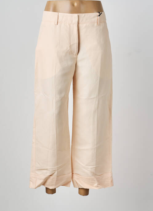 Pantalon 7/8 fermeture zippée sous rabat boutonné rose SEVENTY femme