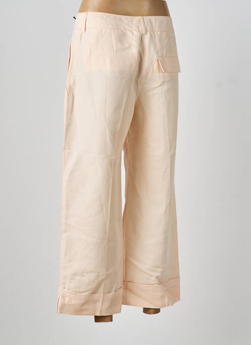 Pantalon 7/8 fermeture zippée sous rabat boutonné rose SEVENTY femme
