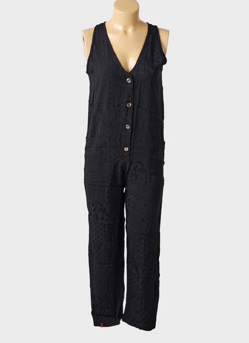 Combi-pantalon fermeture boutonnée sur le devant sans manche noir MAEVY femme