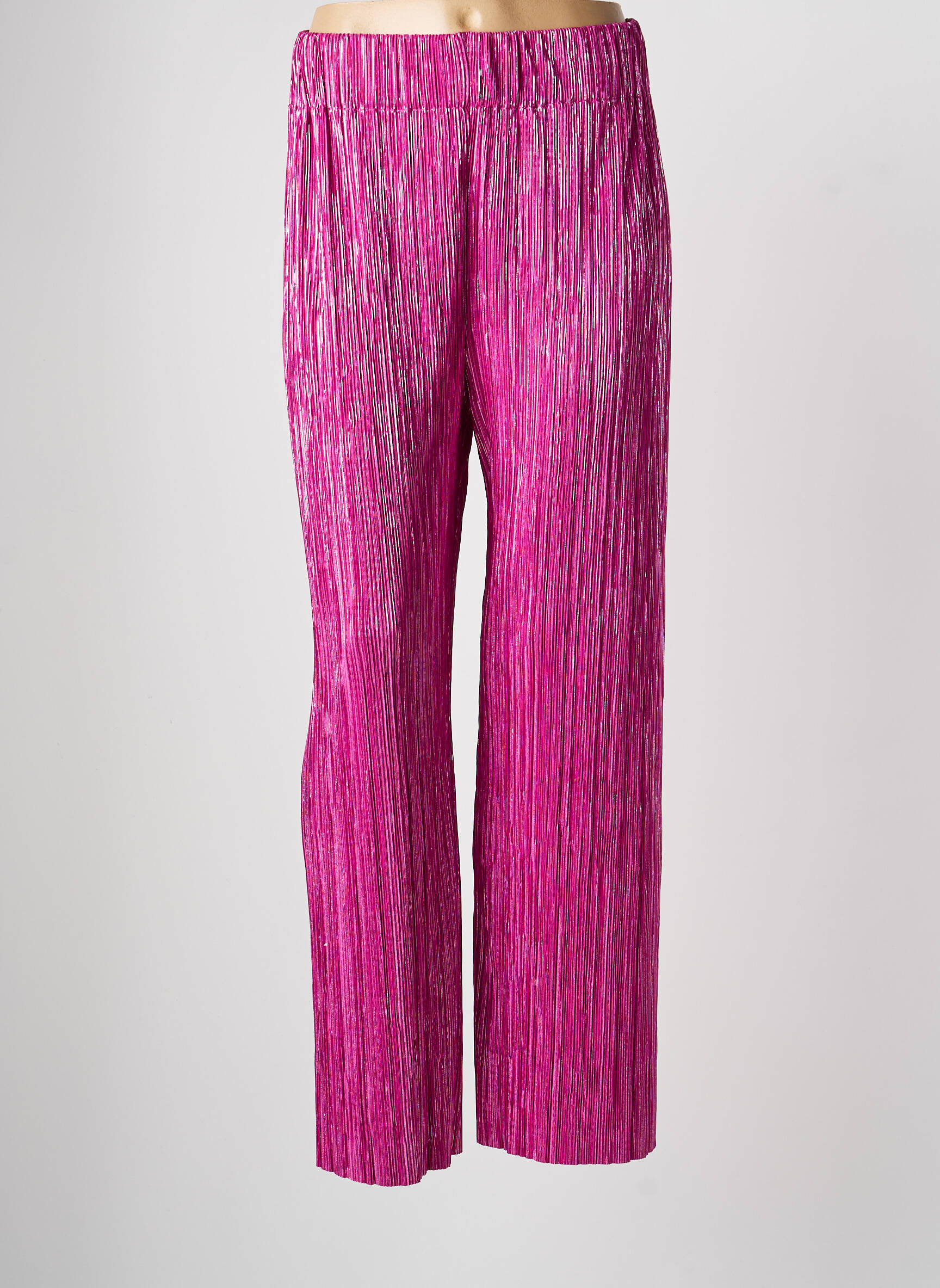 Pantalon droit taille élastique violet FÊTE IMPÉRIALE femme